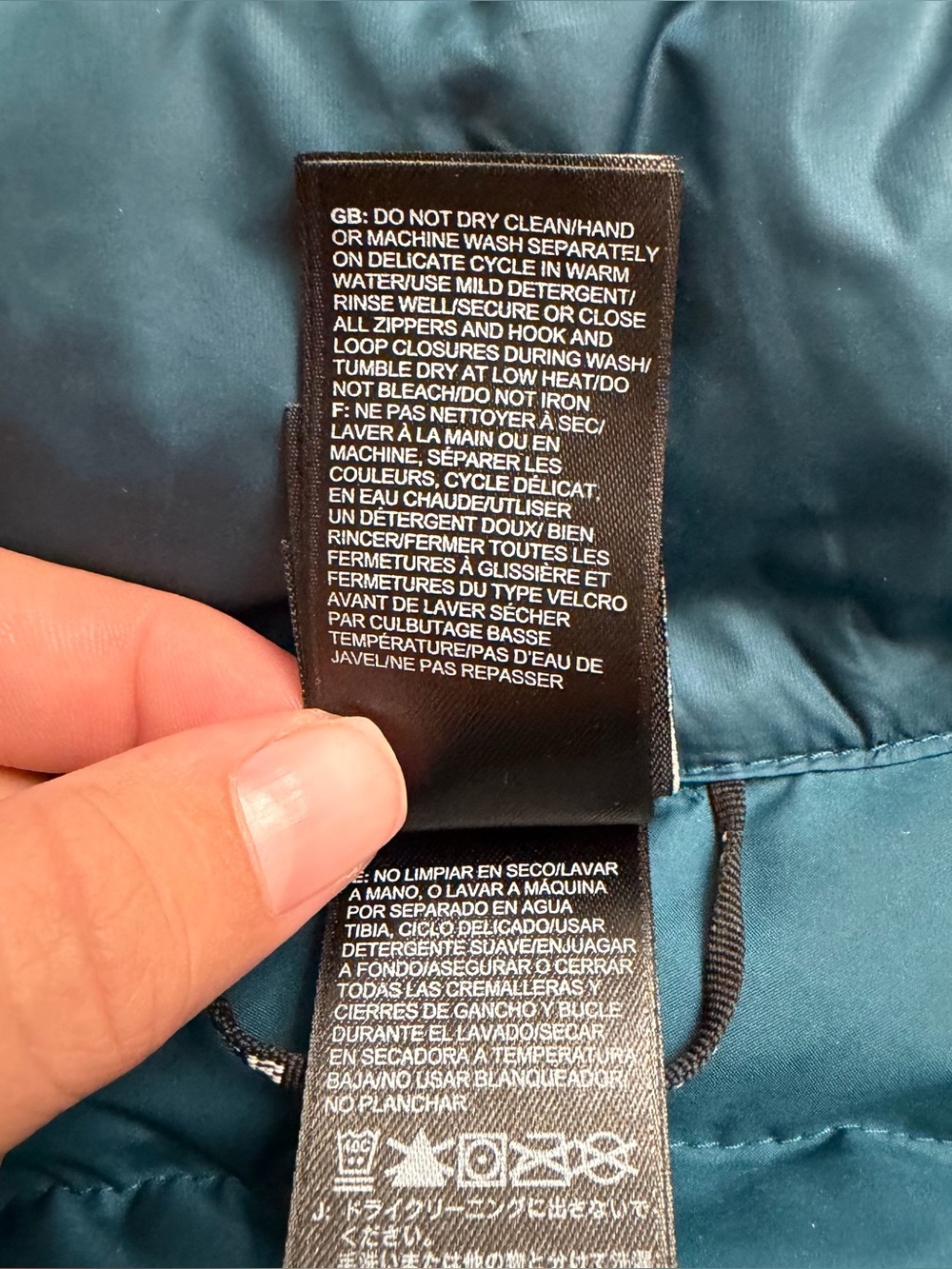 The North Face Metropolis Parka 600 Fill Down Teal Blue Women’s Size L - Picture 10 of 11